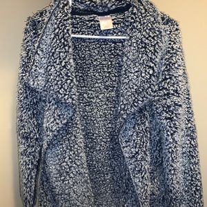 Fuzzy Sherpa throw jacket